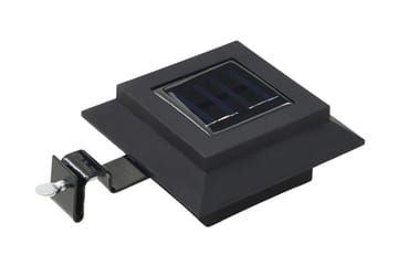Sollampa LED set 6 st fyrkantig 12 cm svart