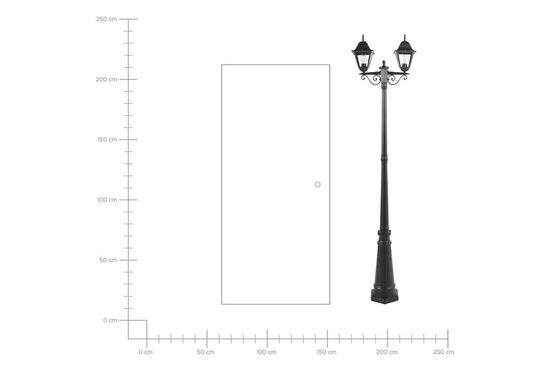 Sukri Lyktstolpe 222 cm - Svart - Belysning - Utelampor & utomhusbelysning - Stolplykta & grindlykta