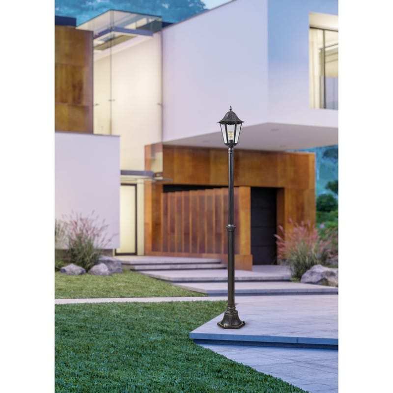Trädgårdslykta Navedo - Svart/Silverpatina, 2000 mm - Belysning - Utelampor & utomhusbelysning - Stolplykta & grindlykta