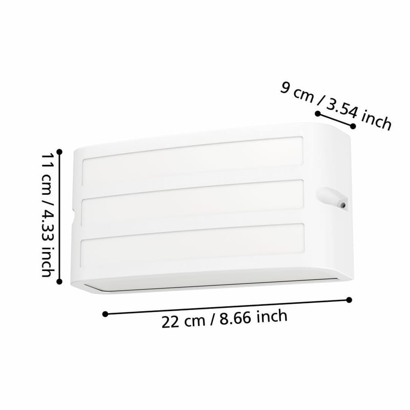 Utvändig vägglampa Camarda Vit - 11 cm - Belysning - Utelampor & utomhusbelysning - Fasadbelysning & vägglyktor