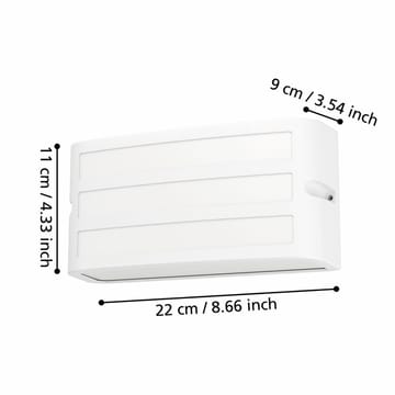 Utvändig vägglampa Camarda Vit - 11 cm - Belysning - Utelampor & utomhusbelysning - Taklampa utomhus
