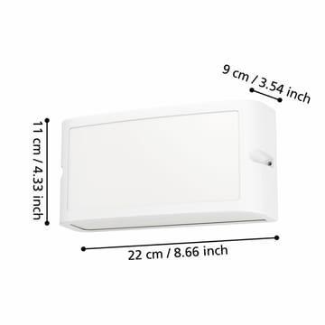 Utvändig vägglampa Camarda - Vit - Belysning - Utelampor & utomhusbelysning - Fasadbelysning & vägglyktor