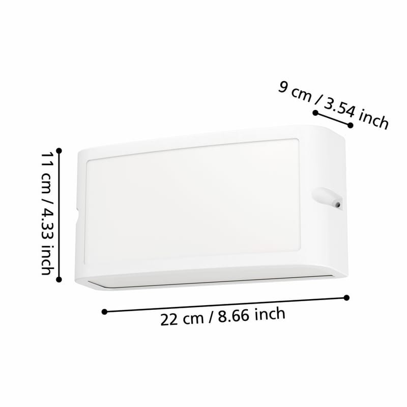 Utvändig vägglampa Camarda - Vit - Belysning - Utelampor & utomhusbelysning - Fasadbelysning & vägglyktor