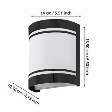 Utvändig vägglampa Cerno - 14 cm - Belysning - Utelampor & utomhusbelysning - Fasadbelysning & vägglyktor
