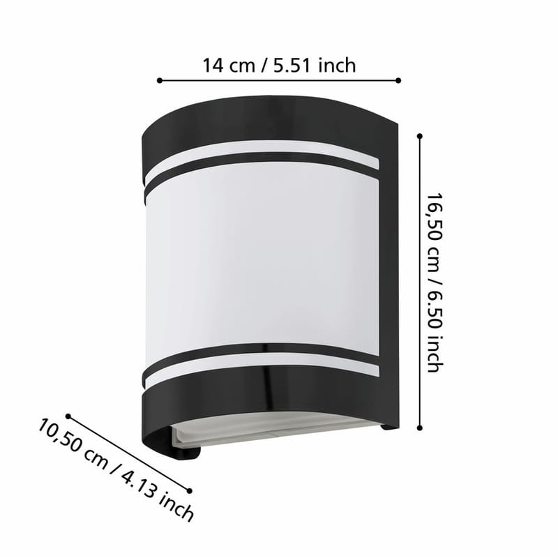 Utvändig vägglampa Cerno - 14 cm - Belysning - Utelampor & utomhusbelysning - Fasadbelysning & vägglyktor