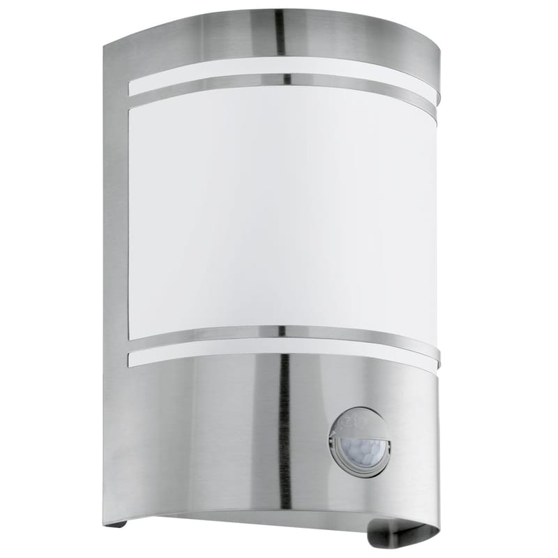 Utvändig vägglampa Cerno med sensor, Rostfritt Stål