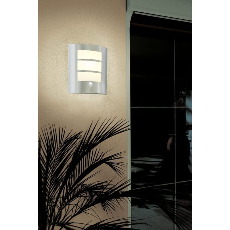 Utvändig vägglampa City med sensor - Rostfritt Stål - Belysning - Utelampor & utomhusbelysning - Fasadbelysning & vägglyktor