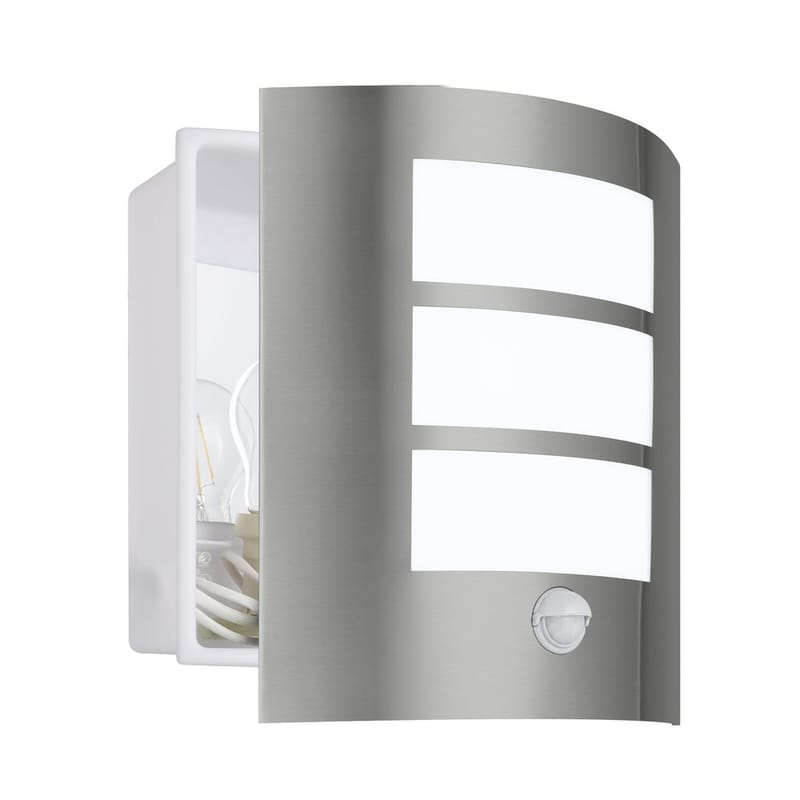 Utvändig vägglampa City med sensor - Rostfritt Stål - Belysning - Utelampor & utomhusbelysning - Fasadbelysning & vägglyktor