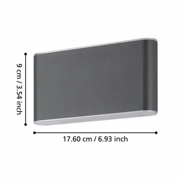 Utvändig vägglampa Grutti - 175 mm - Belysning - Utelampor & utomhusbelysning - Fasadbelysning & vägglyktor
