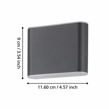 Utvändig vägglampa Grutti - Antracit - Belysning - Utelampor & utomhusbelysning - Fasadbelysning & vägglyktor