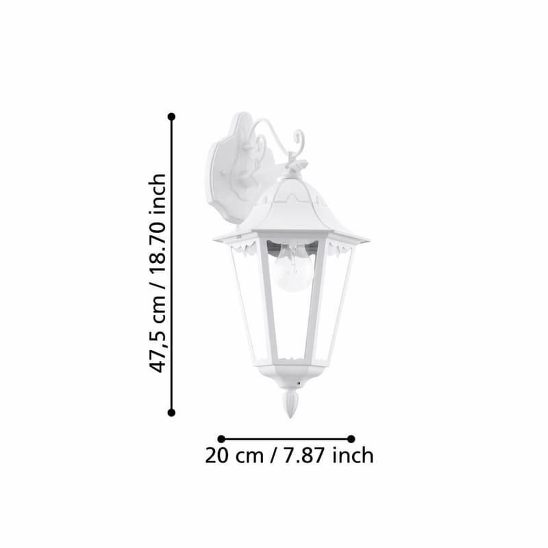 Utvändig vägglampa Navedo Nedåtriktad - Vit - Belysning - Utelampor & utomhusbelysning - Bordslampa utomhus
