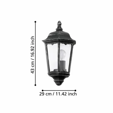 Utvändig vägglampa Navedo Ytmonterad - 29 cm - Belysning - Utelampor & utomhusbelysning - Fasadbelysning & vägglyktor