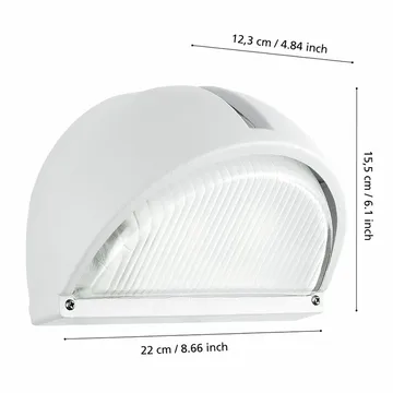 Utvändig vägglampa Onja - Vit - Belysning - Utelampor & utomhusbelysning - Fasadbelysning & vägglyktor