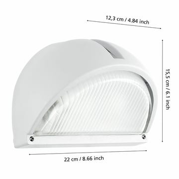 Utvändig vägglampa Onja - Vit - Belysning - Utelampor & utomhusbelysning - Fasadbelysning & vägglyktor