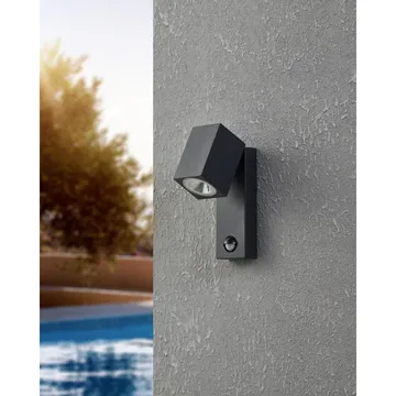 Utvändig vägglampa Sakeda med sensor - Antracit - Belysning - Utelampor & utomhusbelysning - Fasadbelysning & vägglyktor