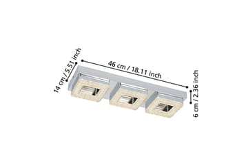 Vägg-/Taklampa Eglo Fradelo med 3 Lampor - Silver - Belysning - Utelampor & utomhusbelysning - Taklampa utomhus
