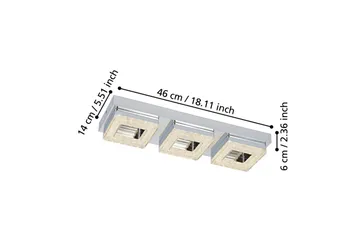 Vägg-/Taklampa Eglo Fradelo med 3 Lampor - Silver - Belysning - Utelampor & utomhusbelysning - Taklampa utomhus