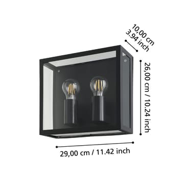 Vägglampa Alamonte - 26 cm - Belysning - Utelampor & utomhusbelysning - Fasadbelysning & vägglyktor