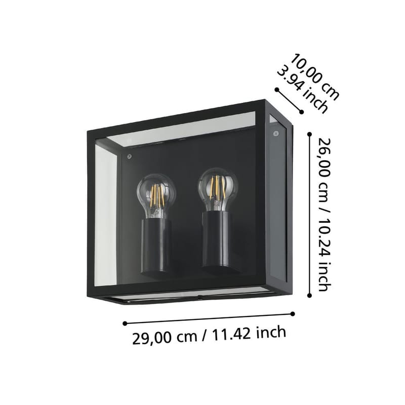 Vägglampa Alamonte - 26 cm - Belysning - Utelampor & utomhusbelysning - Fasadbelysning & vägglyktor