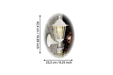 Vägglampa Eglo Laterna 5 Solcell med Sensor - Vit - Belysning - Utelampor & utomhusbelysning - Stolplykta & grindlykta