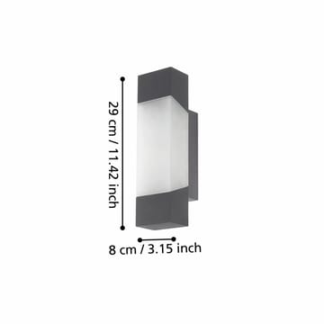 Vägglampa Gorzano - Antracit - Belysning - Utelampor & utomhusbelysning - Fasadbelysning & vägglyktor