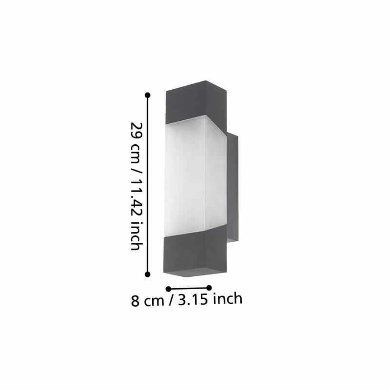 Vägglampa Gorzano - Antracit - Belysning - Utelampor & utomhusbelysning - Fasadbelysning & vägglyktor