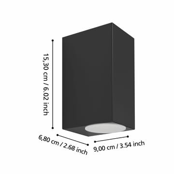 Vägglampa Jabaga med 2 lampor - 15,5 cm - Belysning - Utelampor & utomhusbelysning - Taklampa utomhus