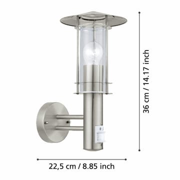 Vägglampa Lisio med sensor - 36 cm - Belysning - Utelampor & utomhusbelysning - Fasadbelysning & vägglyktor
