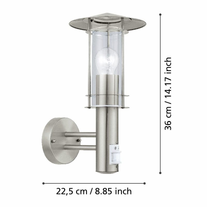 Vägglampa Lisio med sensor - 36 cm - Belysning - Utelampor & utomhusbelysning - Bordslampa utomhus