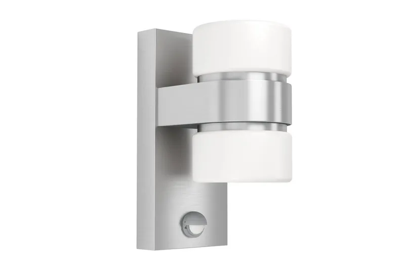 Vägglampa Utebelysning Eglo Atollari Silver/Vit, Silver/Vit