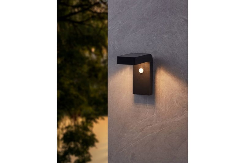 Vägglampa Utebelysning Eglo Baracconi med Sensor - Svart - Belysning - Utelampor & utomhusbelysning - Solcellsbelysning