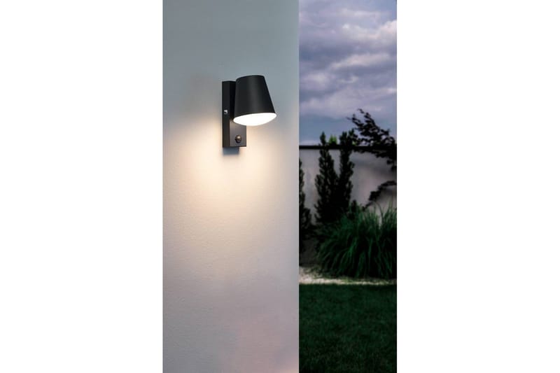 Vägglampa Utebelysning Eglo Caldiero med Sensor - Antracit/Vit - Belysning - Utelampor & utomhusbelysning - Fasadbelysning & vägglyktor