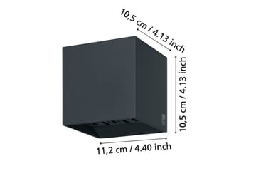 Vägglampa Utebelysning Eglo Calpino 2 - Antracit - Belysning - Utelampor & utomhusbelysning - Fasadbelysning & vägglyktor