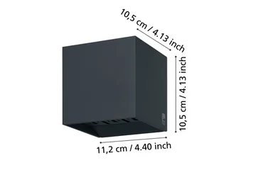 Vägglampa Utebelysning Eglo Calpino 2 - Antracit - Belysning - Utelampor & utomhusbelysning - Fasadbelysning & vägglyktor