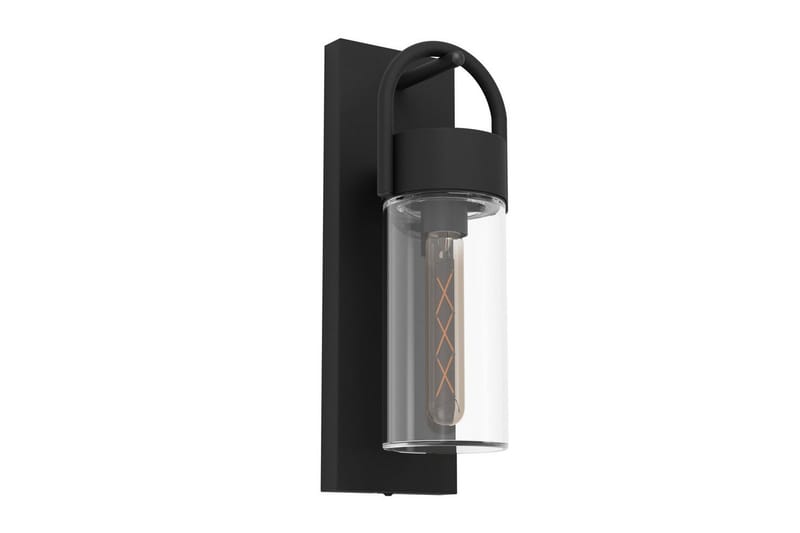 Vägglampa Utebelysning Eglo Carraro Svart/Klar - Svart - Belysning - Utelampor & utomhusbelysning - Fasadbelysning & vägglyktor