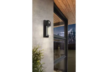 Vägglampa Utebelysning Eglo Carraro Svart/Klar - Svart - Belysning - Utelampor & utomhusbelysning - Fasadbelysning & vägglyktor