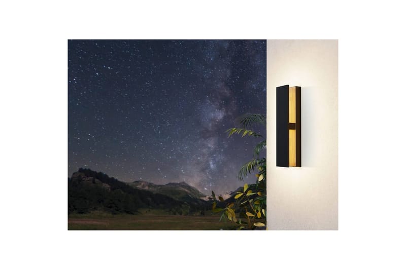 Vägglampa Utebelysning Eglo Costorio - Svart/Brun - Belysning - Utelampor & utomhusbelysning - Fasadbelysning & vägglyktor