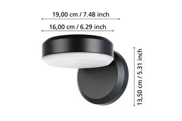 Vägglampa Utebelysning Eglo Fornaci - Svart - Belysning - Utelampor & utomhusbelysning - Fasadbelysning & vägglyktor