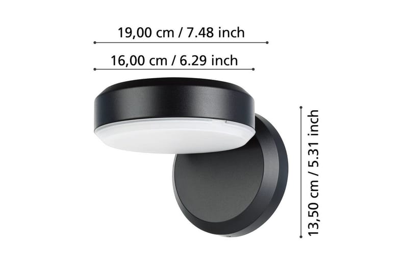 Vägglampa Utebelysning Eglo Fornaci - Svart - Belysning - Utelampor & utomhusbelysning - Fasadbelysning & vägglyktor