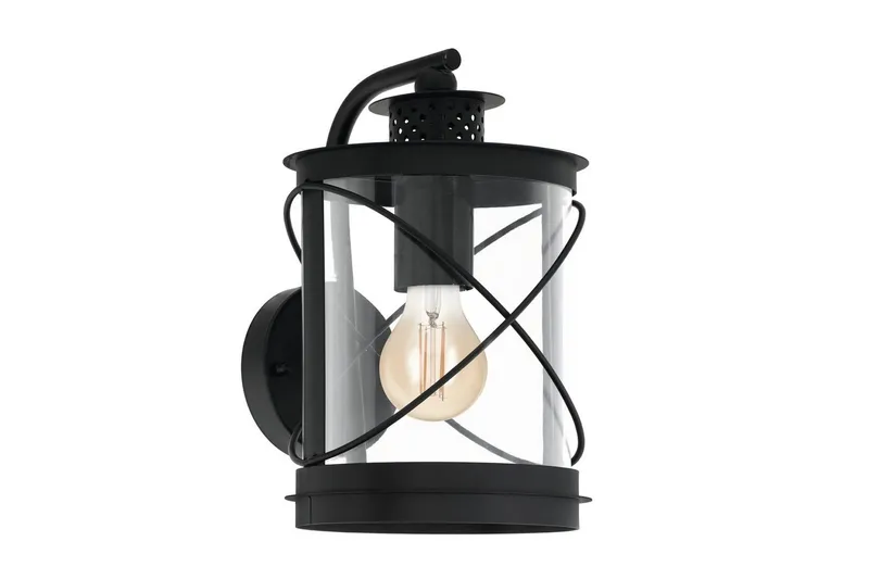 Vägglampa Utebelysning Eglo Hilburn, Svart