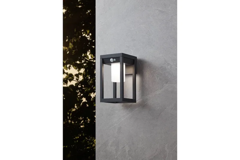 Vägglampa Utebelysning Eglo Martano med Sensor - Svart/Vit - Belysning - Utelampor & utomhusbelysning - Solcellsbelysning