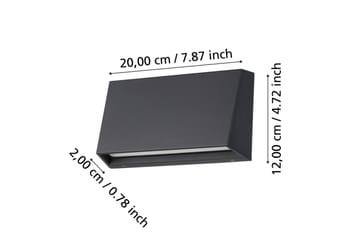 Vägglampa Utebelysning Eglo Spongano 120 mm - Antracit - Belysning - Utelampor & utomhusbelysning - Fasadbelysning & vägglyktor