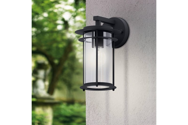 Vägglampa Utebelysning Eglo Valdeo Svart/Klar - Svart - Belysning - Utelampor & utomhusbelysning - Fasadbelysning & vägglyktor