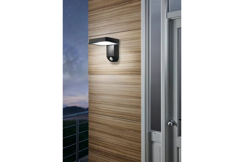 Vägglampa Utebelysning Eglo Pation med Sensor - Svart - Belysning - Utelampor & utomhusbelysning - Solcellsbelysning