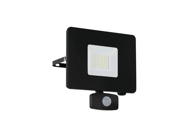 Väggstrålkastare Utebelysning Eglo Faedo 3 med Sensor 30W, Svart, Svart