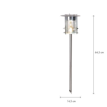 Valencia Solcellspollare 64.5 cm - silver - Belysning - Utelampor & utomhusbelysning - Pollare