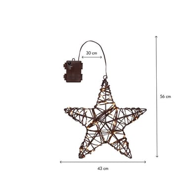 Vicke Star Utomhusdekoration belysning 30 cm - brun - Belysning - Utelampor & utomhusbelysning - Bordslampa utomhus