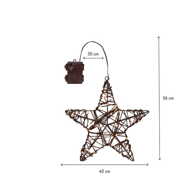 Vicke Star Utomhusdekoration belysning 30 cm - brun - Belysning - Utelampor & utomhusbelysning - Bordslampa utomhus
