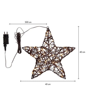 Vicke Star Utomhusdekoration belysning 40 cm - brun - Belysning - Utelampor & utomhusbelysning - Bordslampa utomhus