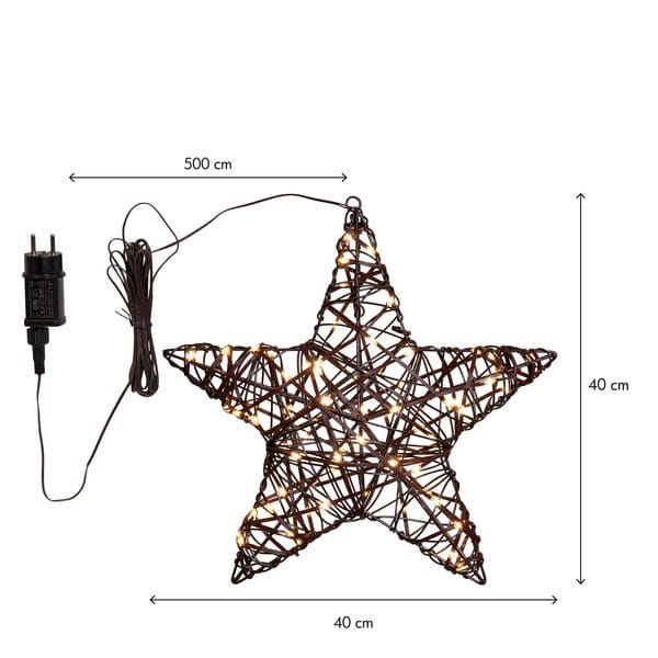 Vicke Star Utomhusdekoration belysning 40 cm - brun - Belysning - Utelampor & utomhusbelysning - Bordslampa utomhus